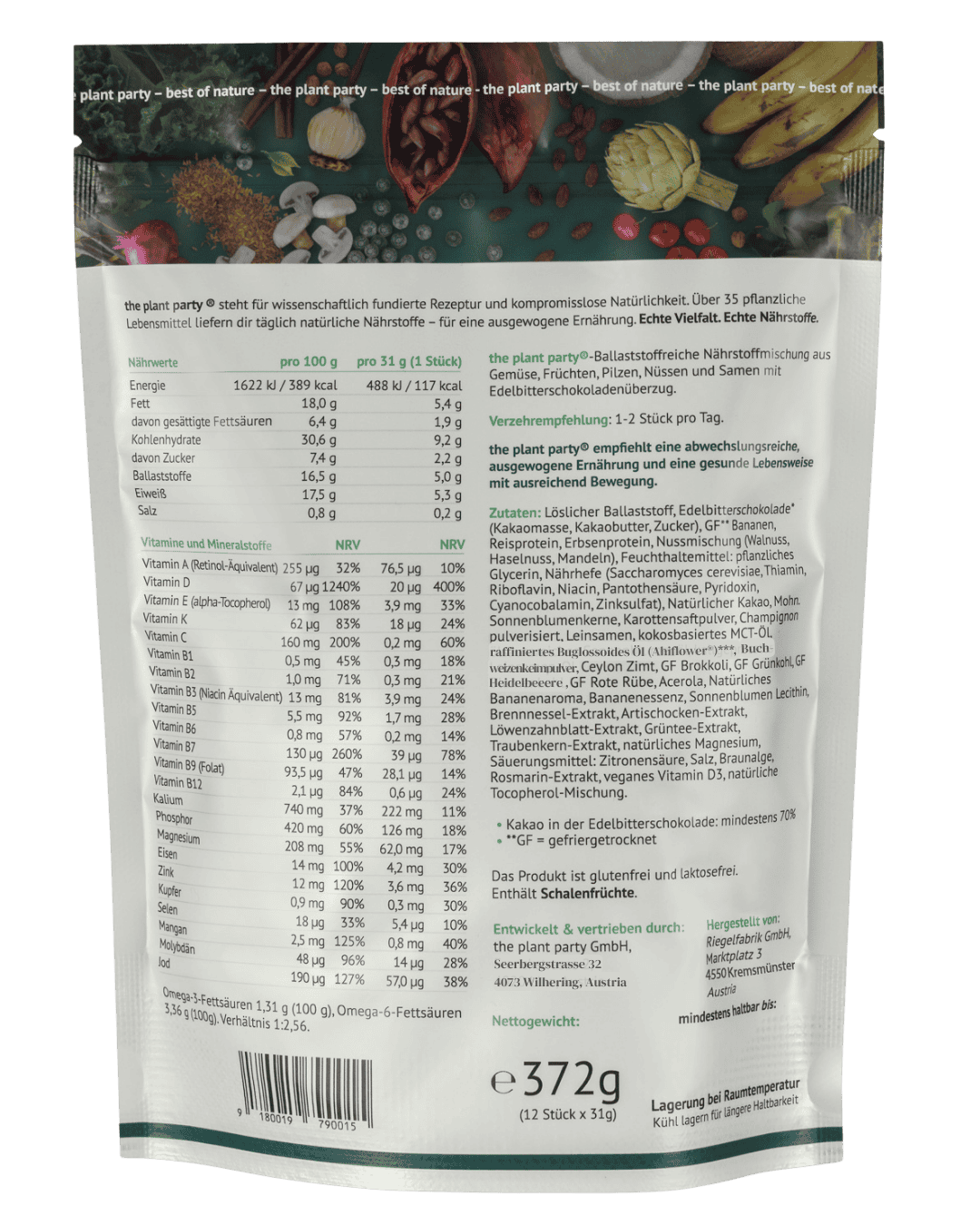 the plant party®: Pflanzenbasierte Ernährungsportionen - (12 Stück)
